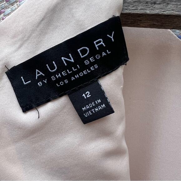 Laundry By Shelli Segal White and Gold Button Midi Dress - Picture 5 of 8